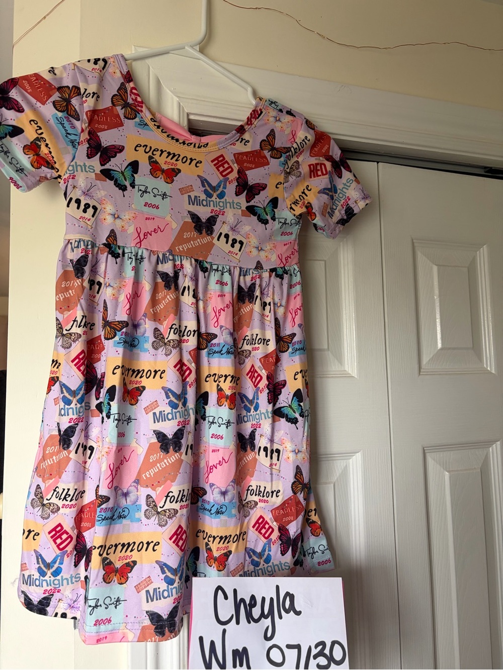 Colorful Butterfly Taylor Swift ERAS Graphic Dress